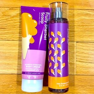 NWT Bath & Body Works Fruity Sherbet Scoop 2 Piece Set
